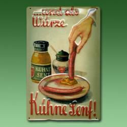 Reklameschild Kühne-Senf