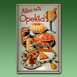 Metallschild Opekta 
