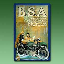 Blechschild B.S.A. Motorrad