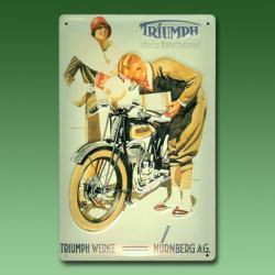 Werbeschild Triumpf Motorrad