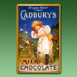 Werbeschild  Cadburys Genuine Milk Chocolate