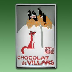 Metallschild Chocolat de Villars
