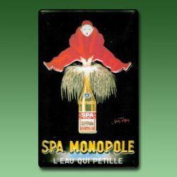 Reklame-Blechschild  SPA MONOPOLE