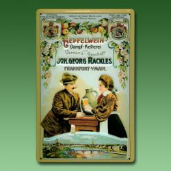 Werbeschild  Joh. Georg  Rackles - APFELWEIN