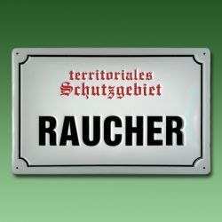 Spaß & Sprüche Metallschild - RAUCHER