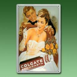 Nostalgisches Reklameschild Colgate Zahnpasta