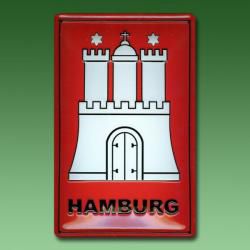 Blechschild Wappen Hamburg