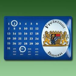 Blechschild Bayern Kalender