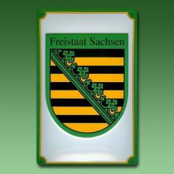 Blechschild Freistaat Sachsen