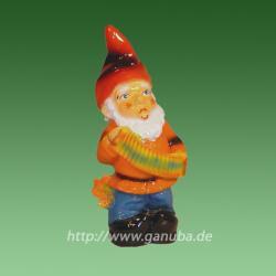 Dekorations - Figur Musiker - Zwerg mit Harmonie
