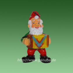 Deko - Figur Zwerg mit Akkordeon