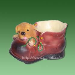 Dekorationsfigur Boxer auf Schuh