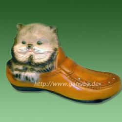 Deko - Figur Katze im Schuh