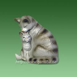 Deko - Figur Katzen, Mutter und Kind