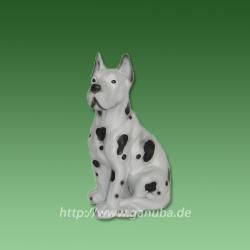 Tier - Figur Hund mit schwarzen Flecken