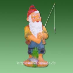 Garten-Figur Zwerg mit Fisch und Angel