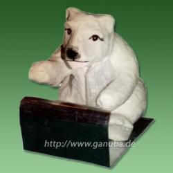 Tierfigur Eisbär mit Schlitten