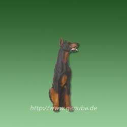 Dekorations-Figur Sitzender Dobermann