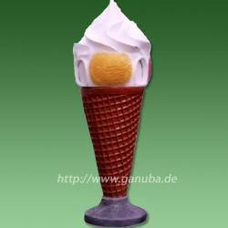 Dekorationsfigur Mülleimer Eistüte