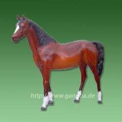 Dekorations-Figur Stehendes Braunes Pferd