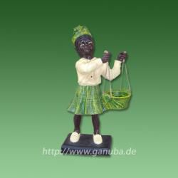 Deko-Figur Mädchen im Rock mit Korb