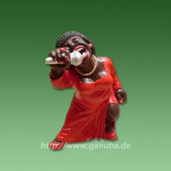 Deko-Figur Sängerin im roten Kleid