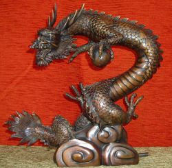 Bronze-Wasserspeier - Drache aus der Chinesischen Mythologie