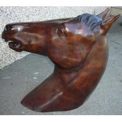 Pferdekopf aus Bronze