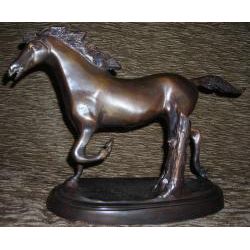 Deko-Figur Pferd im Trab aus Bronze