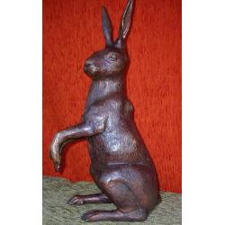 Bronze-Skulptur Stehender Hase