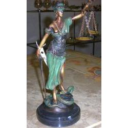 Bronze-Figur Justicia