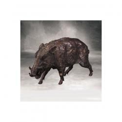 Bronze-Figur Rennender Keiler