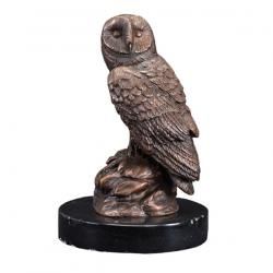 Tier-Figur Eule aus Bronze