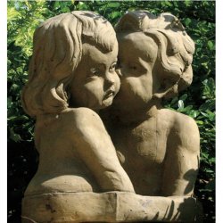 Deko-Figur für den Garten Büste - Junge und Mädchen