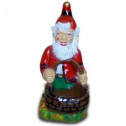 Garten - Figur Fröhlicher Gartenzwerg mit Korb