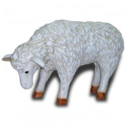 Deko - Figur Stehendes Schaf mit nach unten geneigtem Kopf