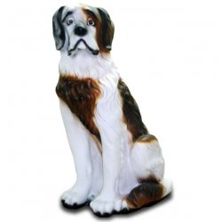Tier - Figur Sitzender Bernhardiner - Hund