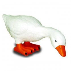 Garten - Deko Gans beim Fressen