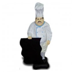 Deko - Figur Koch mit Tafel