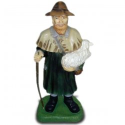 Deko - Figur Schäfer mit Lamm