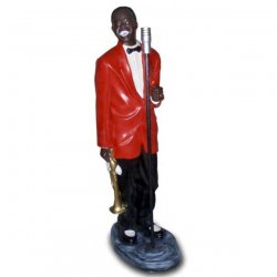 Dekorations - Figur Singender Mann mit Trompete