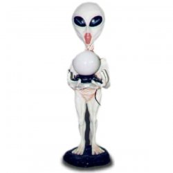 Deko - Figur Alien mit Lampe