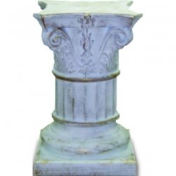 Dekorations - Figur Kleine korinthische Säule in Weiß - Gold