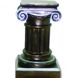 Deko - Figur Ionische Säule in antik - silber