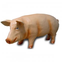 Deko - Figur Rosa Schwein