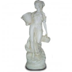 Deko - Figur Laufendes Fräulein mit Körben