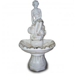 Deko - Figur Brunnen mit Holdem Mädchen und Krug