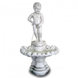 Dekorations - Figur Brunnen mit stehendem Jungen
