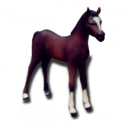 Dekorations - Figur Fohlen mit weißen Fesseln