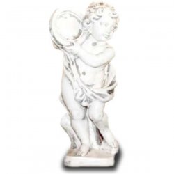 Deko - Figur Knabe spielt Schellenkranz